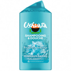 LOT DE 4 - USHUAIA - Shampooing Gel Douche Fraîcheur Intense Minéraux Marins - flacon de 300 ml