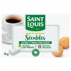LOT DE 6 - SAINT LOUIS - Sucre morceaux sécables - paquet de 1 kg