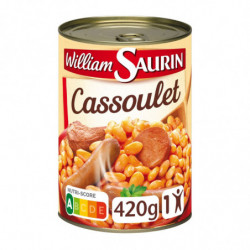 LOT DE 4 - WILLIAM SAURIN - Cassoulet mitonné - boite de 420 g