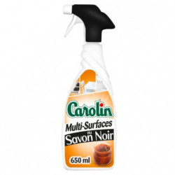 LOT DE 4 - CAROLIN - Savon Noir Nettoyant Ménager Multi-Surfaces - pistolet de 650 ml