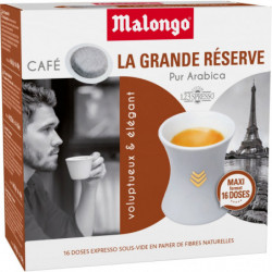 LOT DE 3 - MALONGO - Expresso La Grande Réserve - 16 dosettes de café Compatibles 123 spresso