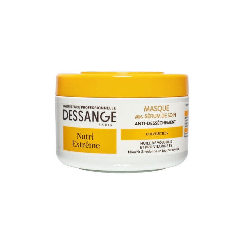 LOT DE 4 - DESSANGE - Masque Cheveux Nutri-Extrême Anti-déssèchement Cheveux Secs - flacon de 250 ml