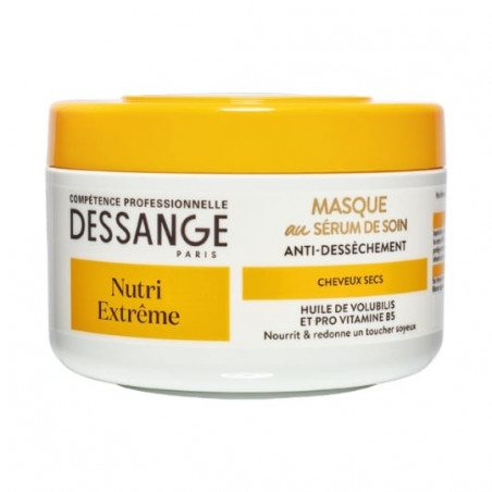 LOT DE 4 - DESSANGE - Masque Cheveux Nutri-Extrême Anti-déssèchement Cheveux Secs - flacon de 250 ml