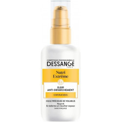 LOT DE 3 - DESSANGE - Elixir Cheveux Nutri-Extrême Anti-déssèchement Cheveux Secs - flacon de 100 ml