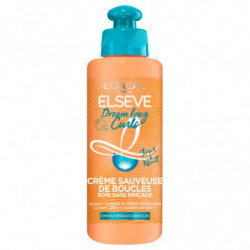 ELSEVE - Dream Long Curls Crème Sauveuse de Boucles Cheveux Bouclés Abîmés Soin sans rinçage - flacon de 200 ml