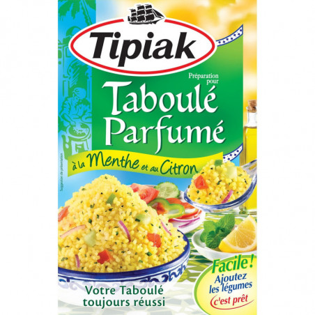LOT DE 4 - TIPIAK - Préparation pour Taboulé parfumé Menthe Citron - boite de  2 sachets de 175 g