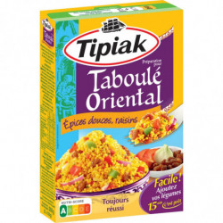 TIPIAK - Préparation pour Taboulé Oriental Epices Douces Raisins - boite de  2 sachets de 150 g