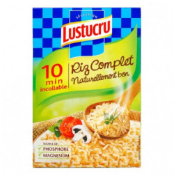LOT DE 3 - LUSTUCRU - Riz complet 10 min - boite de 450 g