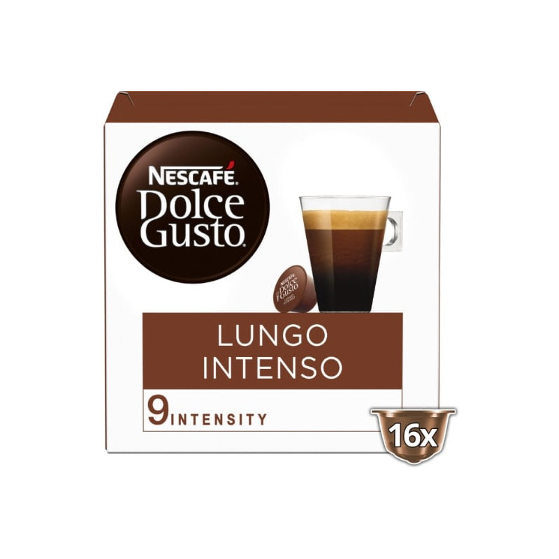 LOT DE 3 - NESCAFE DOLCE GUSTO - Lungo Intenso Intensité 9 - boite de 16 Capsules - 144 g