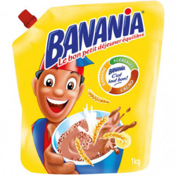 LOT DE 5 - BANANIA - Chocolat En Poudre - Doypack de 1 kg