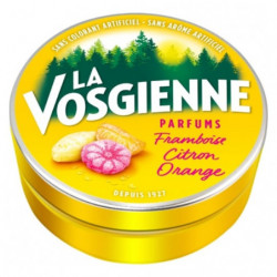 LOT DE 4 - LA VOSGIENNE - Bonbons parfum Framboise Citron Orange - boîte de 125 g