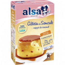 ALSA - Préparation Gâteau De Semoule Nappage Caramel - boite de 414 g