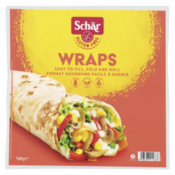 LOT DE 2 - SCHAR - Wraps Galettes Tortillas Sans Gluten - sachet de 2 galettes de 80 g
