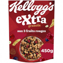 LOT DE 5 - KELLOGG'S - Extra Fruits rouges Céréales - paquet de 450 g