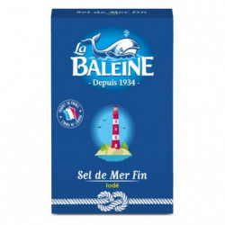 LOT DE 4 - LA BALEINE - Sel de mer fin iodé - boite de 500 g