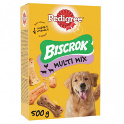 LOT DE 2 - PEDIGREE - Biscrok Original Biscuits Multi mix 3 variétés pour chien - paquet de 500 g
