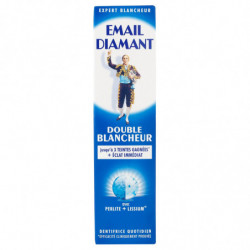 LOT DE 2 - EMAIL DIAMANT - Double Blancheur Dentifrice blancheur immédiate et durable - tube de 75 ml