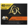 LOT DE 2 - L'OR - Delizioso café compatibles avec les machines à café Nespresso - paquet de 40 capsules
