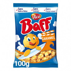LOT DE 4 - BAFF - Pop corn Caramel - sachet de 100 g