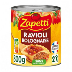 ZAPETTI - Ravioli bolognaise - boite de 800 g