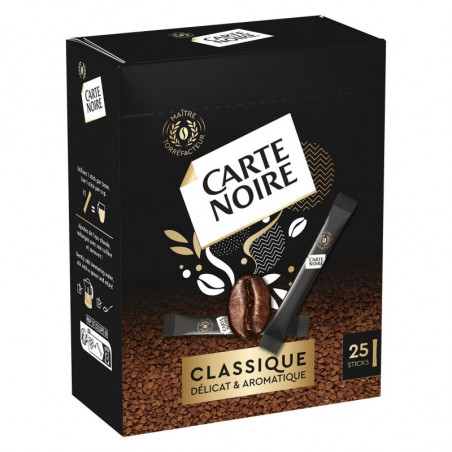 LOT DE 2 - CARTE NOIRE Café soluble classique - boite de 25 sticks de 1,8g