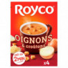 LOT DE 4 - ROYCO - Soupe Minute Soup Gratinée Oignon Et Croûtons déshydratée - boite de 60 g