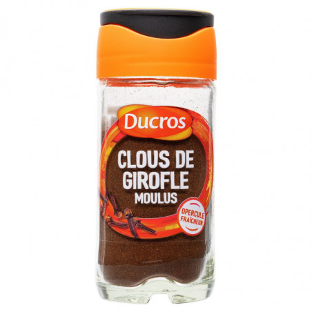 LOT DE 5 - DUCROS - Clous de Girofle Moulus - Epices - flacon de 35 g
