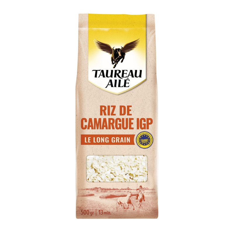 LOT DE 4 - TAUREAU AILE - Riz Long Grain IGP Camargue - paquet de 500 g