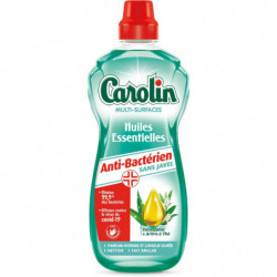 LOT DE 5 - CAROLIN - Eucalyptus et arbre à thé Nettoyant ménager anti-bactérien - flacon de 1L