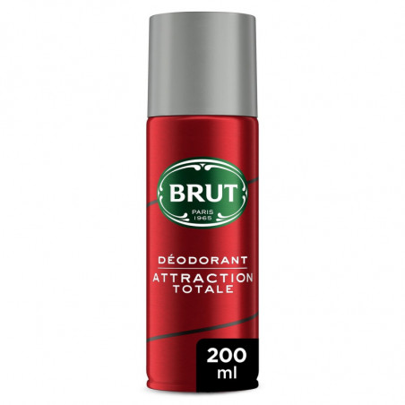 LOT DE 3 - BRUT - Attraction Totale Déodorant Homme Spray Antibactérien - spray de 200 ml