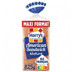 HARRYS -  American Sandwich Pain De Mie Nature - paquet de 825 g