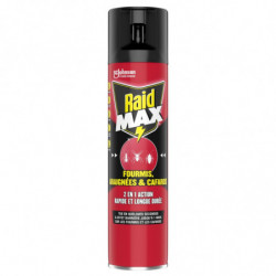 RAID - Max Insecticide Fourmis Araignées Cafards - spray de 400 ml