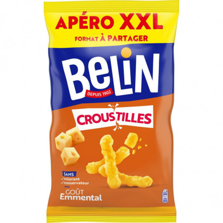 LOT DE 6 - BELIN - Croustilles Biscuits apéritifs goût emmental - sachet de 260 g