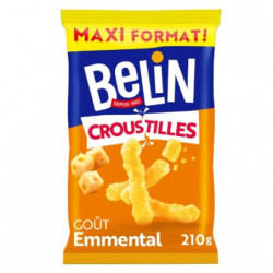LOT DE 4 - BELIN - Croustilles Biscuits apéritifs goût emmental - sachet de 210 g