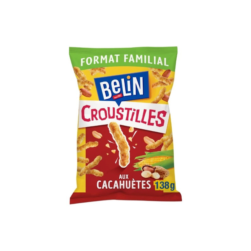 LOT DE 2 - BELIN - Croustilles Biscuits apéritifs aux cacahuètes - sachet de 138 g