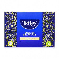 TETLEY - Thé noir English Breakfast - boite de 100 sachets - 200 g