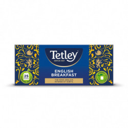 LOT DE 8 - TETLEY - Thé noir English Breakfast - boite de 25 sachets - 50 g