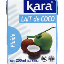LOT DE 5 - KARA - Lait de Coco Fluide - brique de 200 ml