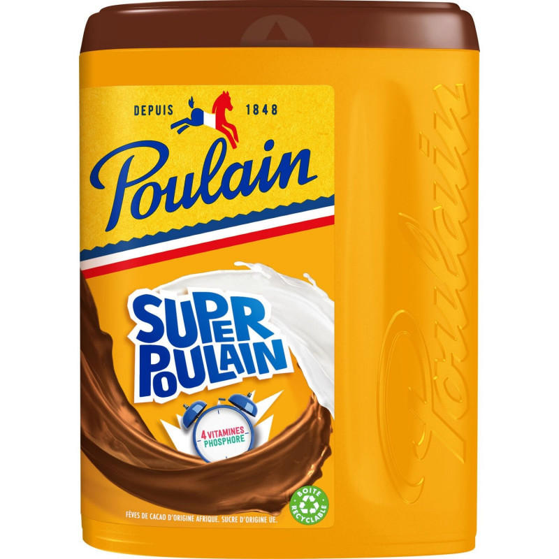 LOT DE 3 - POULAIN - Super Poulain Chocolat en poudre - boite de 1 kg