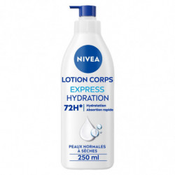 NIVEA - Lait Fluide Hydratation Express 72h peaux normales à sèches - pompe de 250 ml
