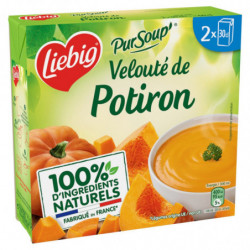 LOT DE 4 - LIEBIG - PurSoup Velouté de Potiron À La Crème Fraiche - Soupes - pack de 2 briques de 30 cl