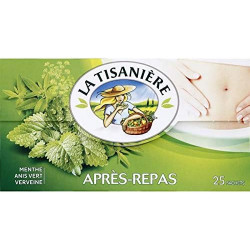 LA TISANIERE - Infusion Après-Repas menthe anis vert verveine - boite de 25 sachets - 37,5 g
