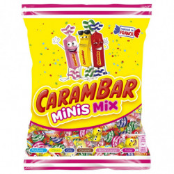 LOT DE 4 - CARAMBAR - Bonbons Minis Mix -  sachet de 220 g