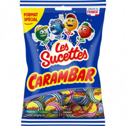 LOT DE 4 - CARAMBAR - Sucettes Family Bonbons - sachet de 204 g