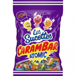 LOT DE 6 - CARAMBAR - Sucettes Atomic Bonbons - sachet de 156 g