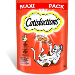 LOT DE 6 - CATISFACTIONS - Friandise pour chat au Poulet - sachet de 180 g