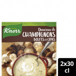 KNORR - Soupe Douceur Champignons Bolets et Cèpes - pack de 2 briques de 30 cl