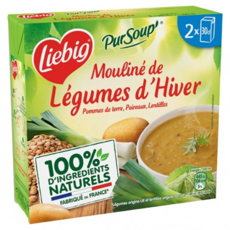 LOT DE 4 - LIEBIG - Soupe Mouliné de Légumes d'hiver - pack de 2 briques de 30 cl