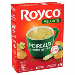 LOT DE 4 - ROYCO - Soupe Velouté de Poireaux et pommes de terre déshydratée - boite de 130 g