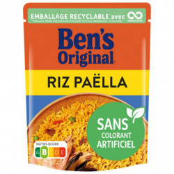 LOT DE 12 - BEN'S ORIGINAL - Riz micro-ondes express façon Paella - sachet de 250 g